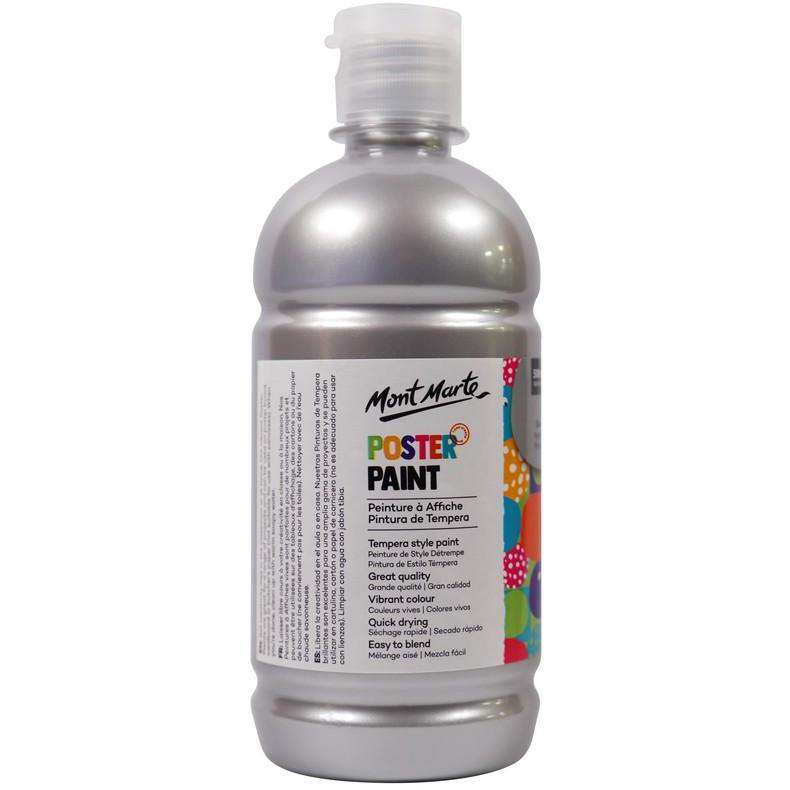 Buy onilne Mont Marte Mont Marte Poster Paint Silver 500ml | Dollars and Sense cheap and low prices in australia