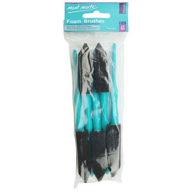 Buy Cheap art & craft online | Foam Hobby Brush 25mm 5pce Poly Bag|  Dollars and Sense cheap and low prices in australia 