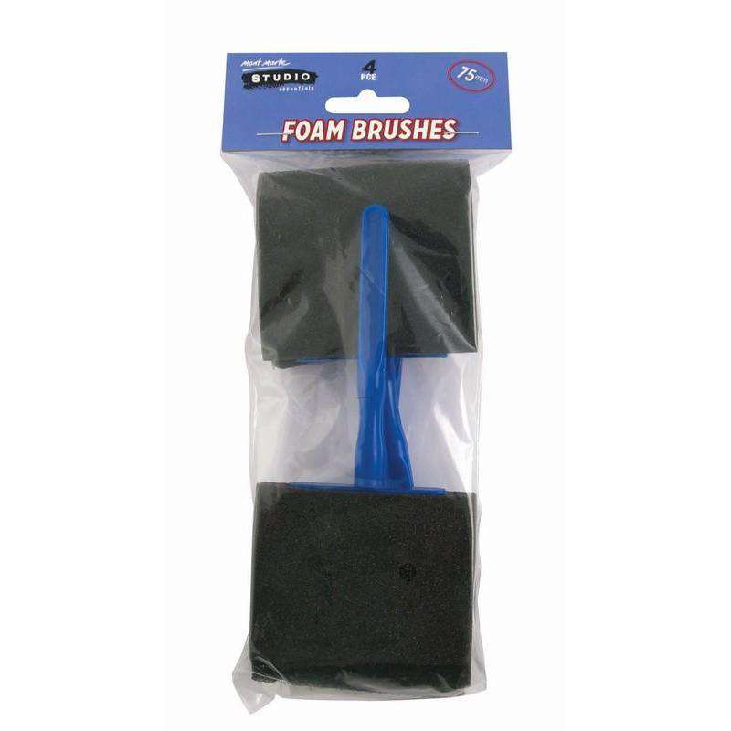 Buy onilne Mont Marte Mont Marte Foam Hobby Brush 75mm Poly Bag 4pcs | Dollars and Sense cheap and low prices in australia