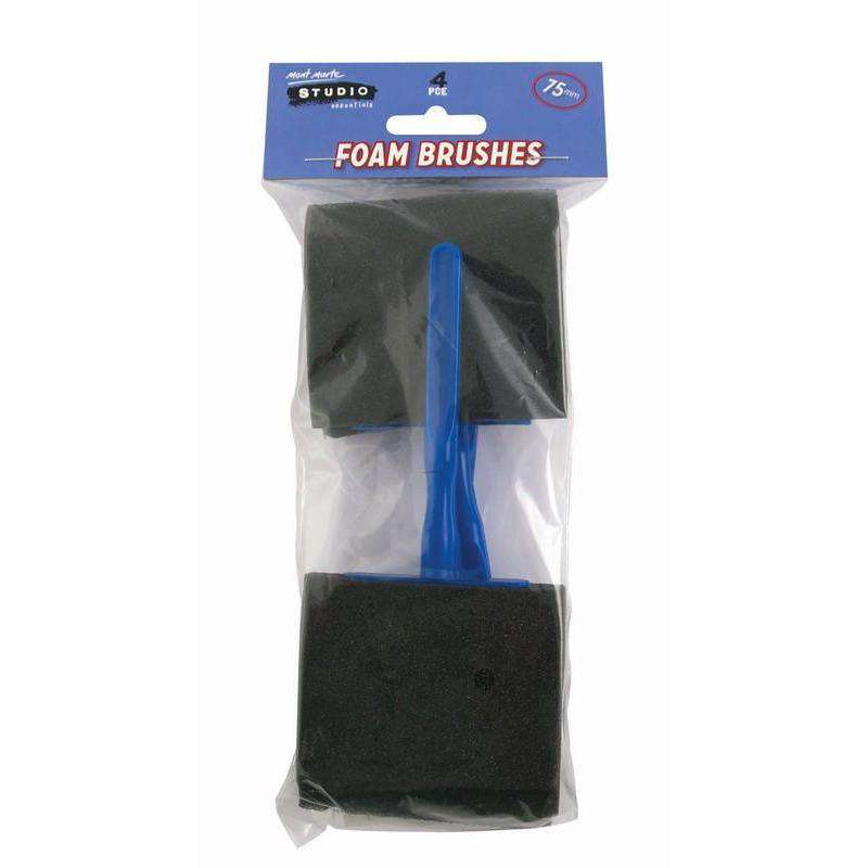 Buy onilne Mont Marte Mont Marte Foam Hobby Brush 75mm Poly Bag 4pcs | Dollars and Sense cheap and low prices in australia