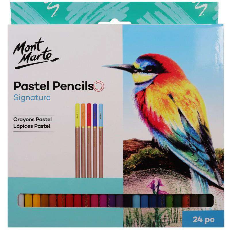 Buy onilne Mont Marte Signature Pastel Pencils 24 Colours | Dollars and Sense cheap and low prices in australia