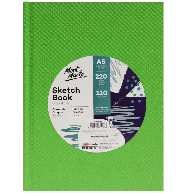 Buy onilne Mont Marte Sketch Book Hard Cover 110gsm A5 220 Page | Dollars and Sense cheap and low prices in australia