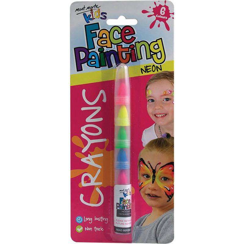 Buy Cheap art & craft online | Kids Face Painting Crayons - Neon|  Dollars and Sense cheap and low prices in australia 