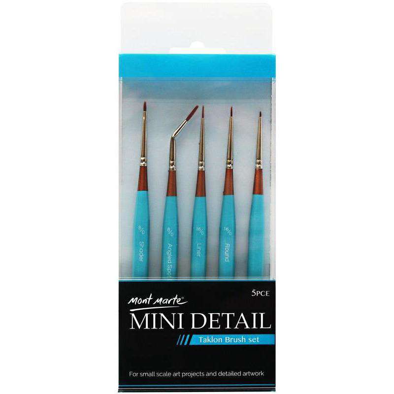 Buy onilne Mont Marte Mini Detail Brush Set 5pce | Dollars and Sense cheap and low prices in australia