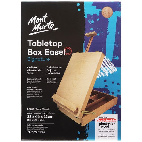 Mont Marte Tabletop Box Easel Beech Wood Signature - Dollars and Sense