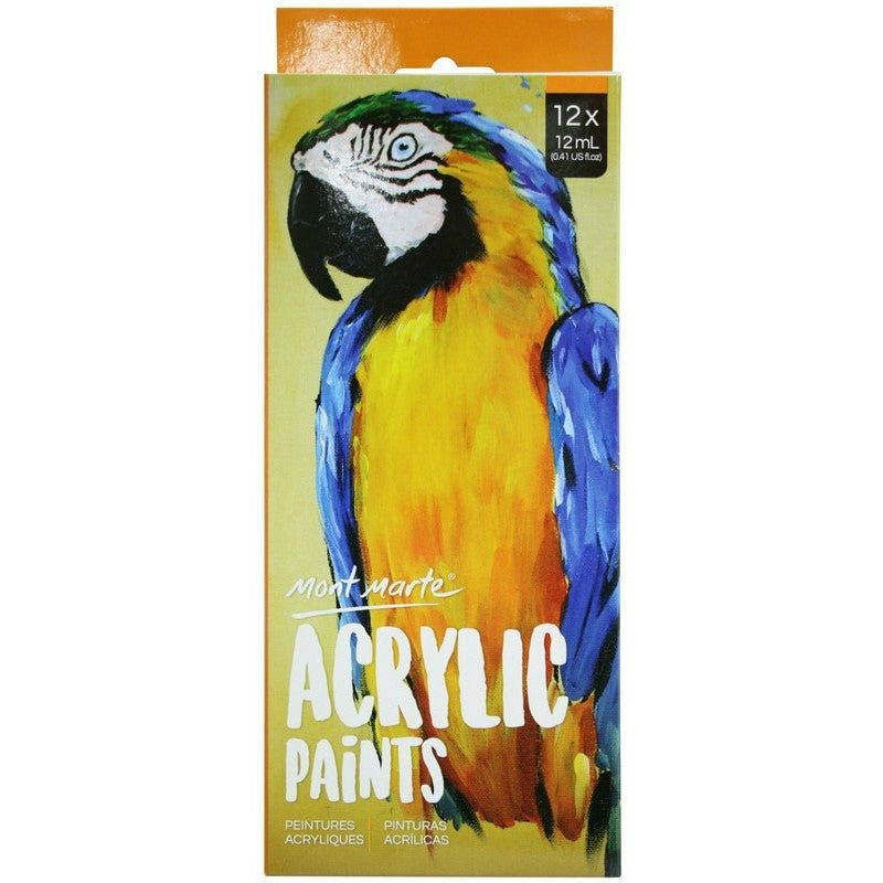 Mont Marte 12ml Acrylic Paint Set 12pcs - Dollars and Sense