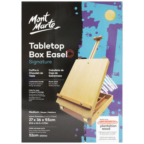 Mont Marte Tabletop Box Easel Beech Wood Signature - Dollars and Sense