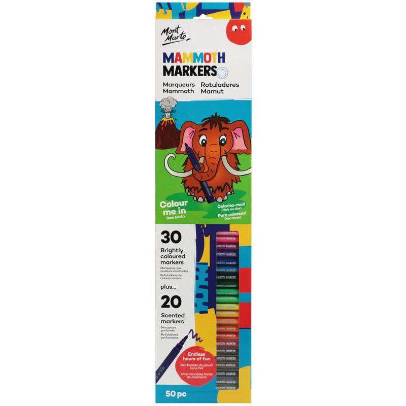 Buy onilne Mont Marte Mammoth Markers Set 50 Piece | Dollars and Sense cheap and low prices in australia