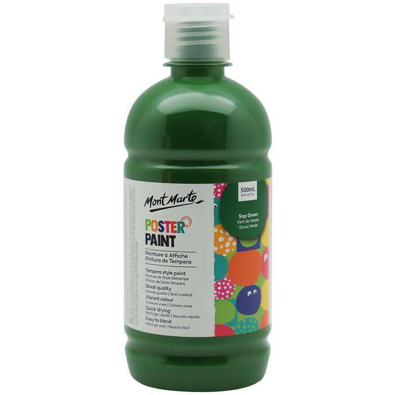 Buy onilne Mont Marte Mont Marte Poster Paint Sap Green 500ml | Dollars and Sense cheap and low prices in australia