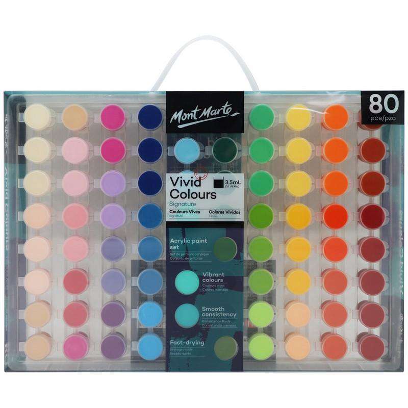Buy Cheap art & craft online | MM Vivid Colours Acrylic Paint Set 80pc|  Dollars and Sense cheap and low prices in australia 