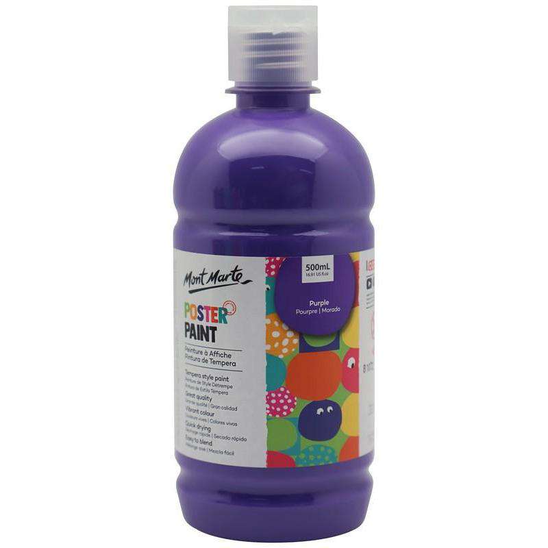 Buy onilne Mont Marte Mont Marte Poster Paint Purple 500ml | Dollars and Sense cheap and low prices in australia