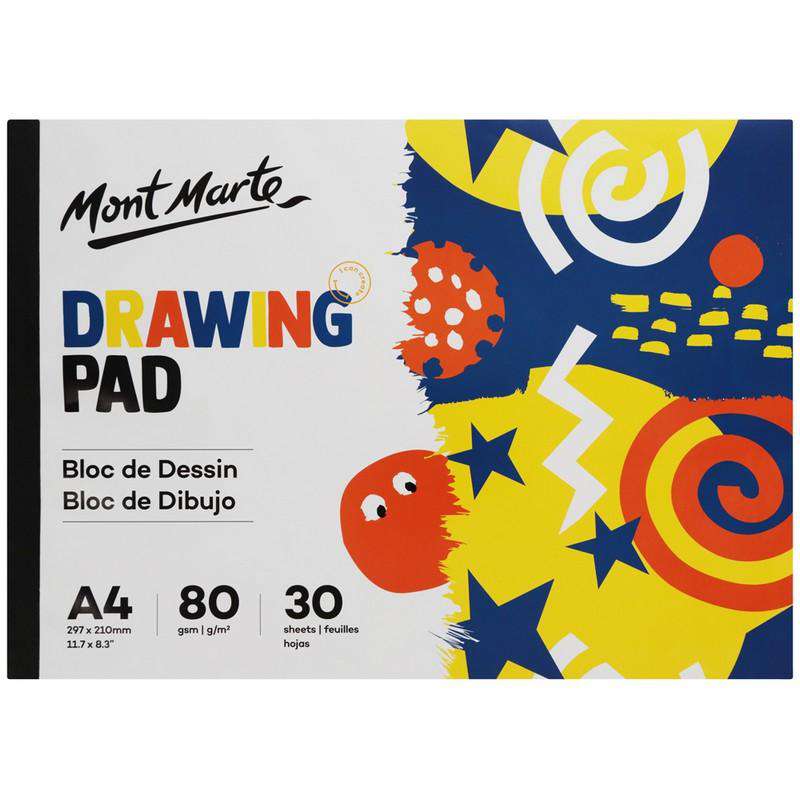Buy onilne Mont Marte Mont Marte A4 Drawing Pad 30 Sheets 80gsm | Dollars and Sense cheap and low prices in australia