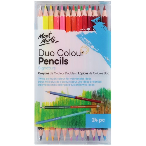 Mont Marte Signature Duo Colour Pencil Set - 24 Piece Set Default Title