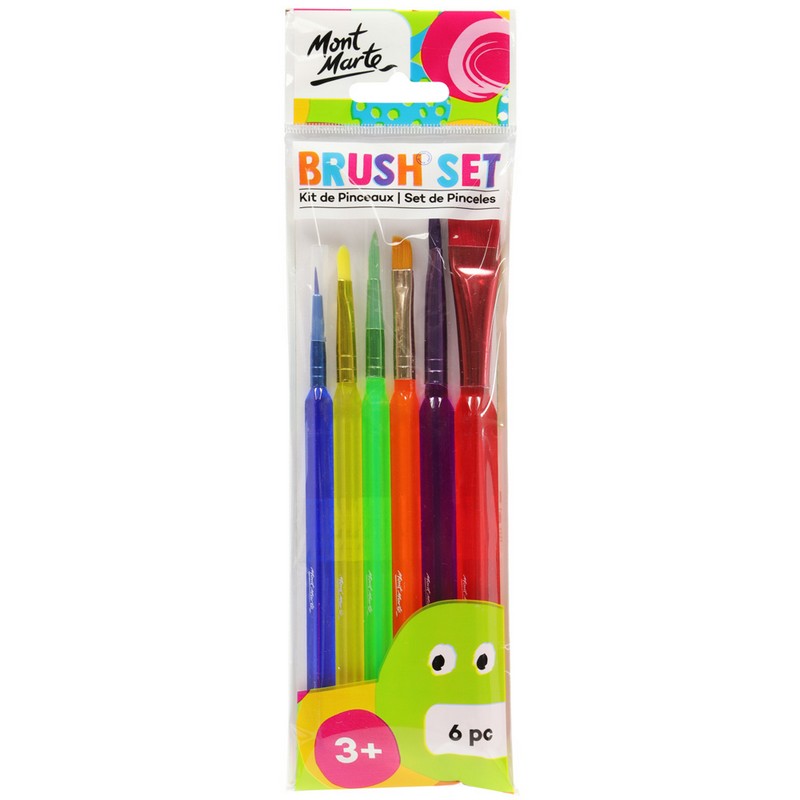 Mont Marte Kids Brush Set 6pcs - Dollars and Sense