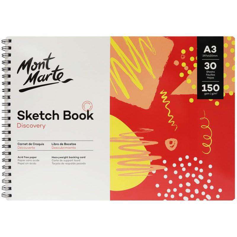 Buy onilne Mont Marte Mont Marte A3 Sketch Book 150gsm 30 Sheets | Dollars and Sense cheap and low prices in australia