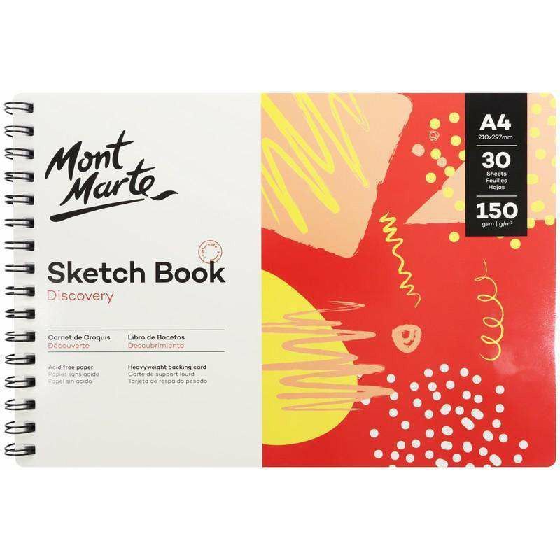 Buy onilne Mont Marte Discovery Sketch Book A4 (8.3 x 11.7in) 30 Sheets 150gsm | Dollars and Sense cheap and low prices in australia