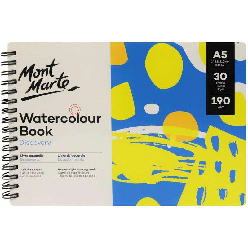 Buy onilne Mont Marte Mont Marte A5 Watercolour Book 190gsm 30 Sheets | Dollars and Sense cheap and low prices in australia