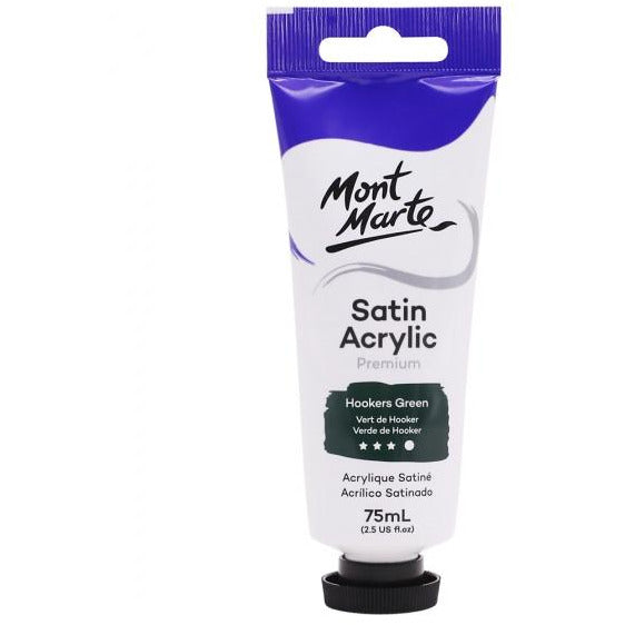 Mont Marte Satin Acrylic Paint Hookers Green 75ml - Dollars and Sense
