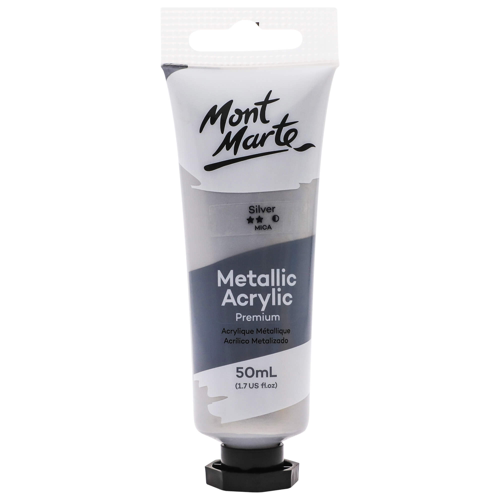 Mont Marte Metallic Acrylic Paint Silver - Dollars and Sense