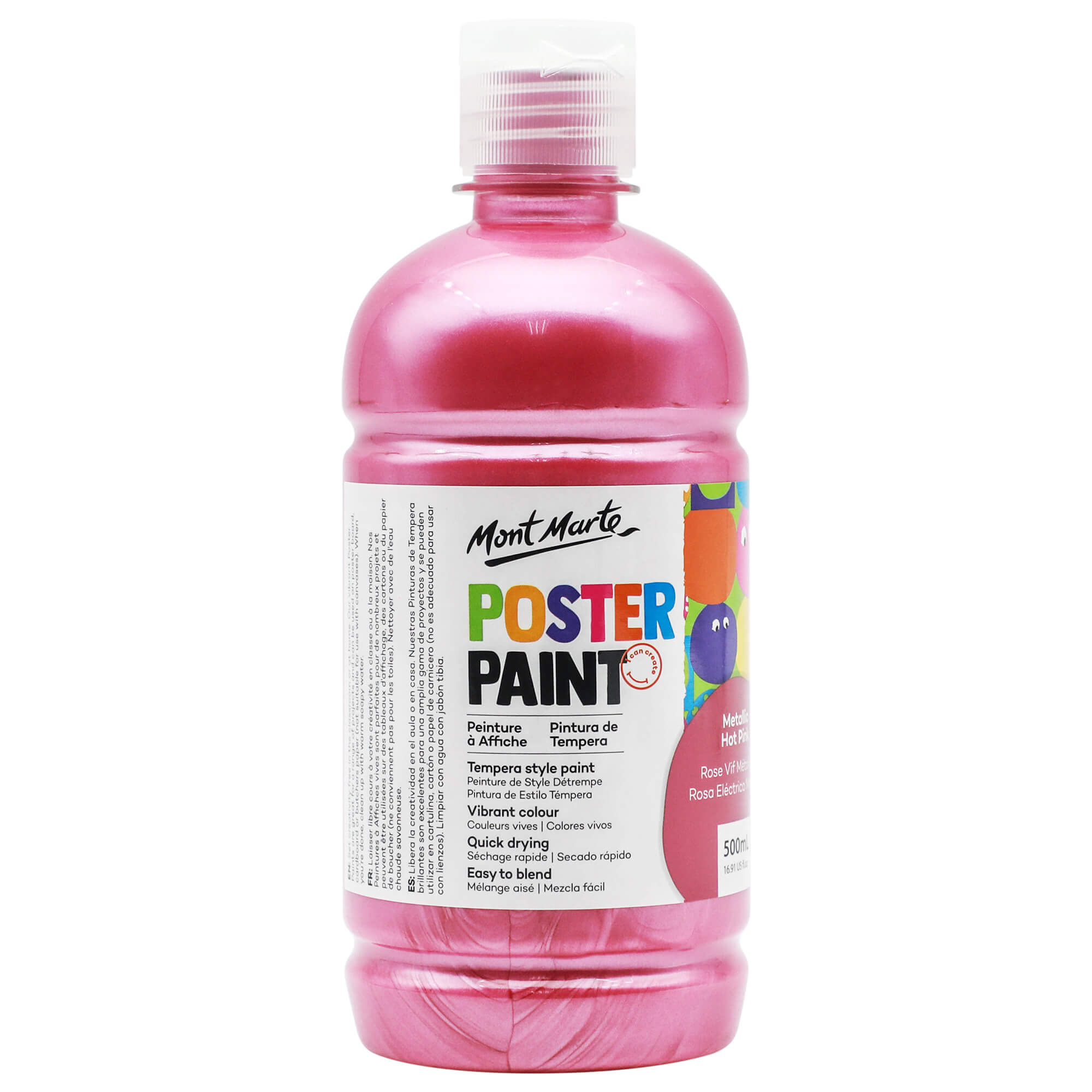 Mont Marte Poster Paint Metallic Hot Pink - Dollars and Sense