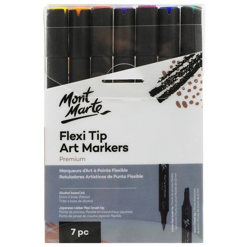 Mont Marte Premium Flexi Tip Art Markers - 7 Piece Default Title
