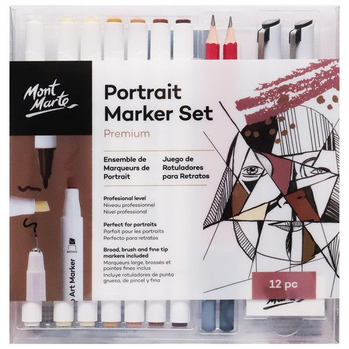 Mont Marte Premium Portrait Marker - 12 Piece Set Default Title