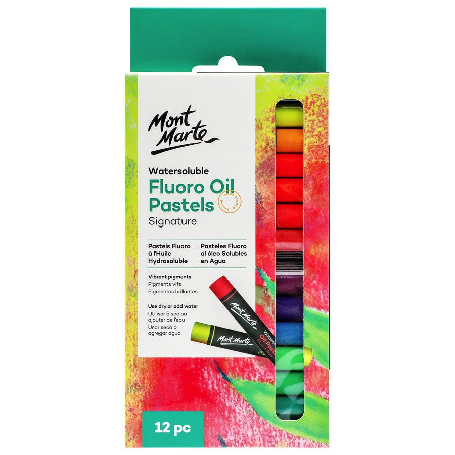 Mont Marte Watersoluble Fluoro Oil Pastels - Dollars and Sense