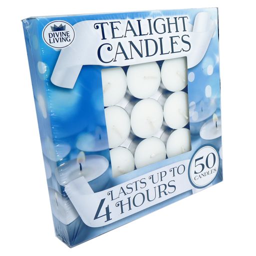 Tealight Candles 4 Hrs 50Pk - Dollars and Sense