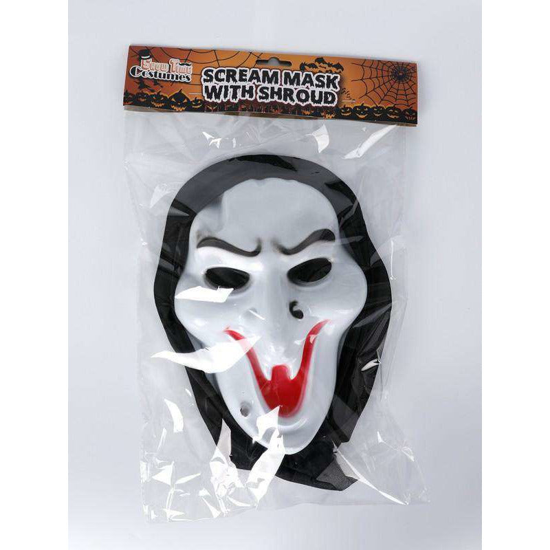 Halloween Mask Scream W/Shroud