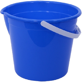Round Bucket with Handle 9.6L Assorted Colours - Dollars and Sense