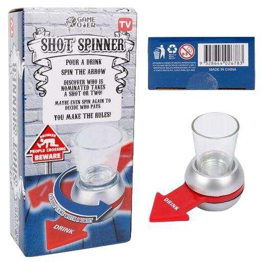 Spin the Shot Glass Drinking Fun Adult Party Game - Dollars and Sense
