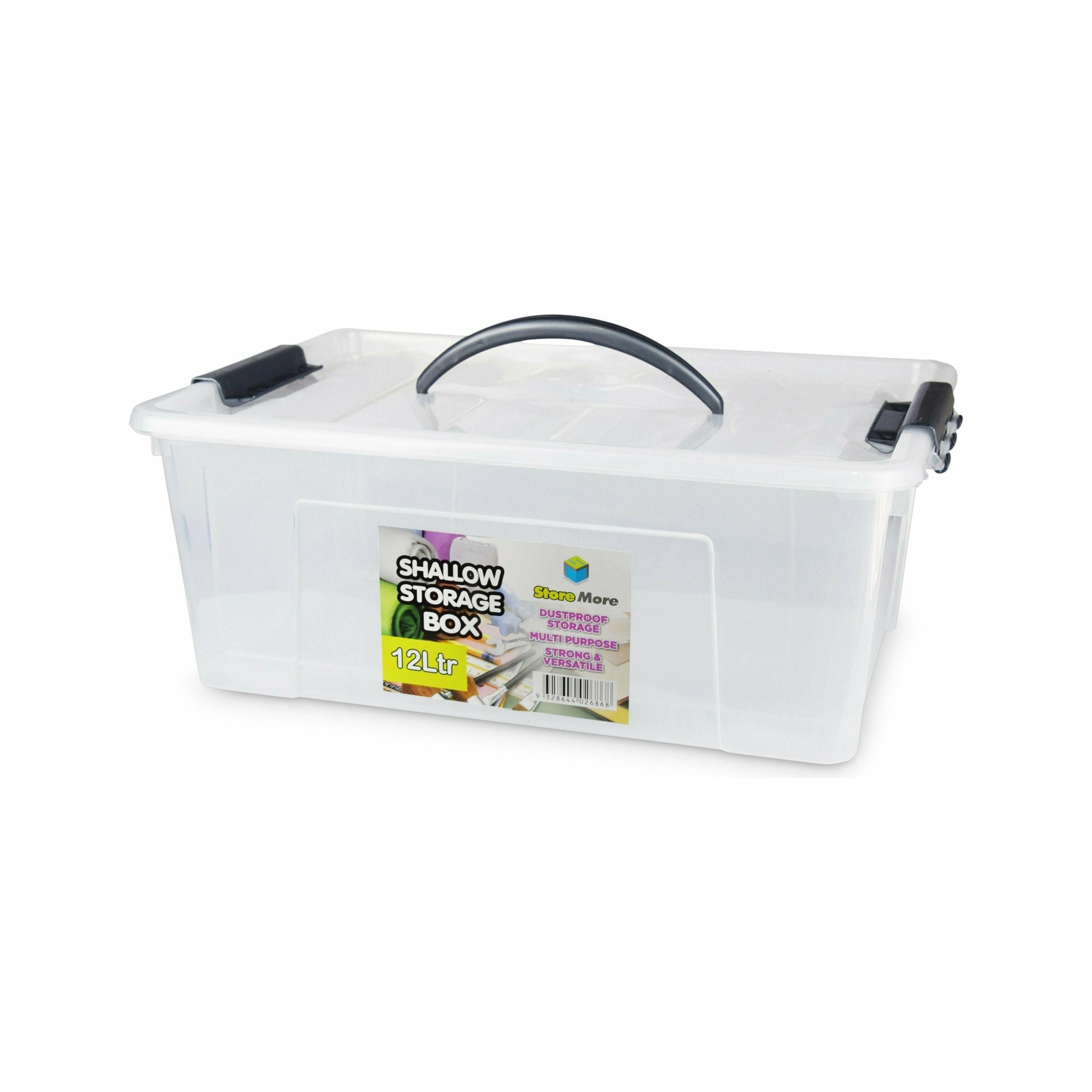 Shallow Storage Container 12L 40x28x15cm - Dollars and Sense