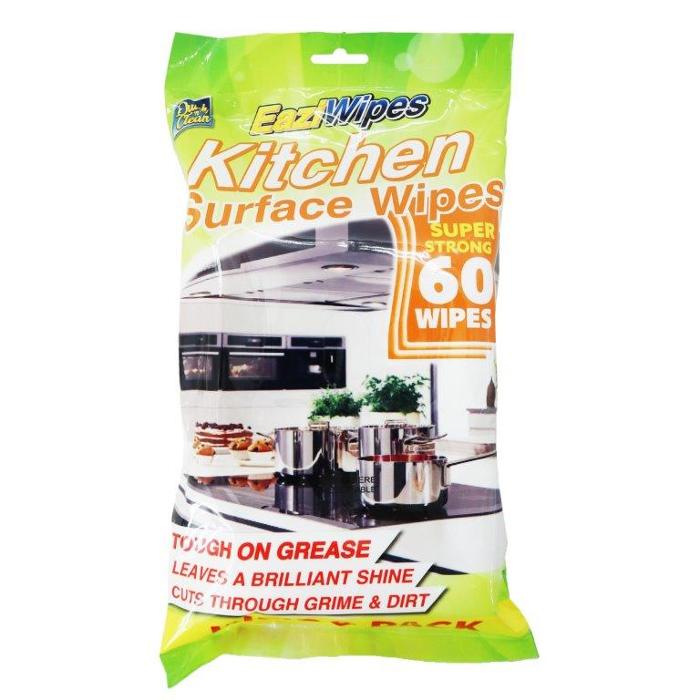 Kitchen Surface Wipes - 60 Pack 1 Piece - Dollars and Sense