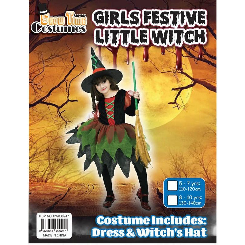 Halloween Girls Festive Witch Costume| Dollars and Sense