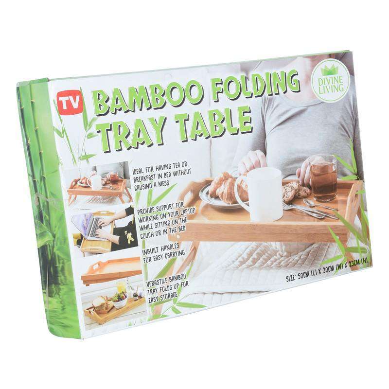 Bamboo Folding Tray Table - Dollars and Sense