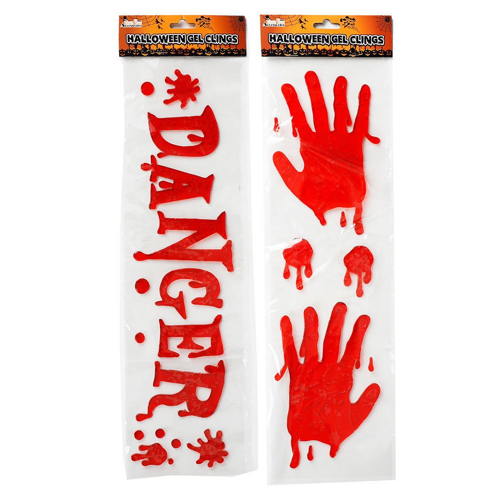 Gel Clinging Blood Signs - Assorted - Dollars and Sense