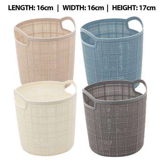Basket 2.5L Fabric Pattern 16x17cm - Dollars and Sense