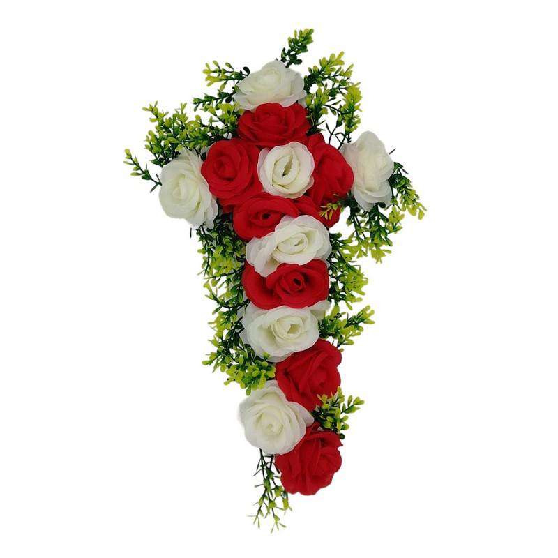 Gravesite Artificial Flower Cross Assorted 44 x 30cm See below for Choices - Dollars and Sense