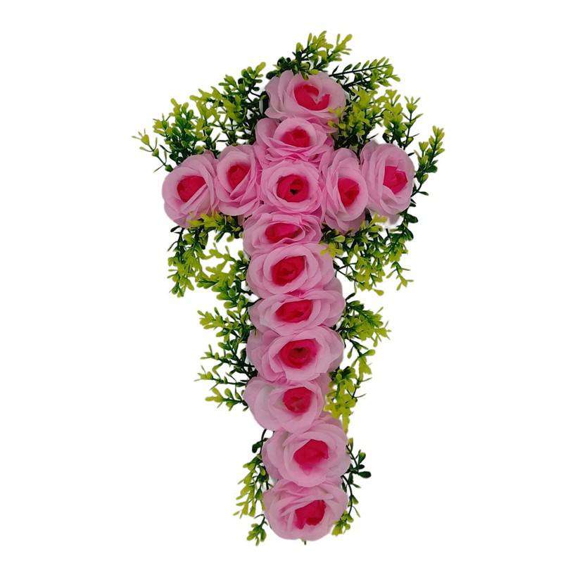 Gravesite Artificial Flower Cross Assorted 44 x 30cm See below for Choices - Dollars and Sense