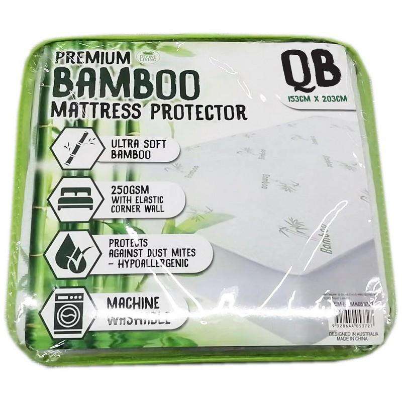 Bamboo Mattress Protector Queen - Dollars and Sense