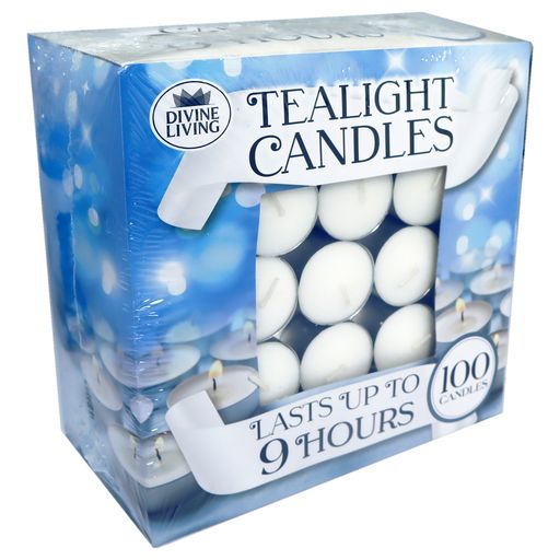 Tealight Candles 9Hrs 100Pk - Dollars and Sense