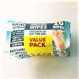 Hand  and Body Wipes 10x5Pk - Dollars and Sense