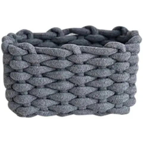 Cotton Rope Storage Basket Grey or Cream - Dollars and Sense