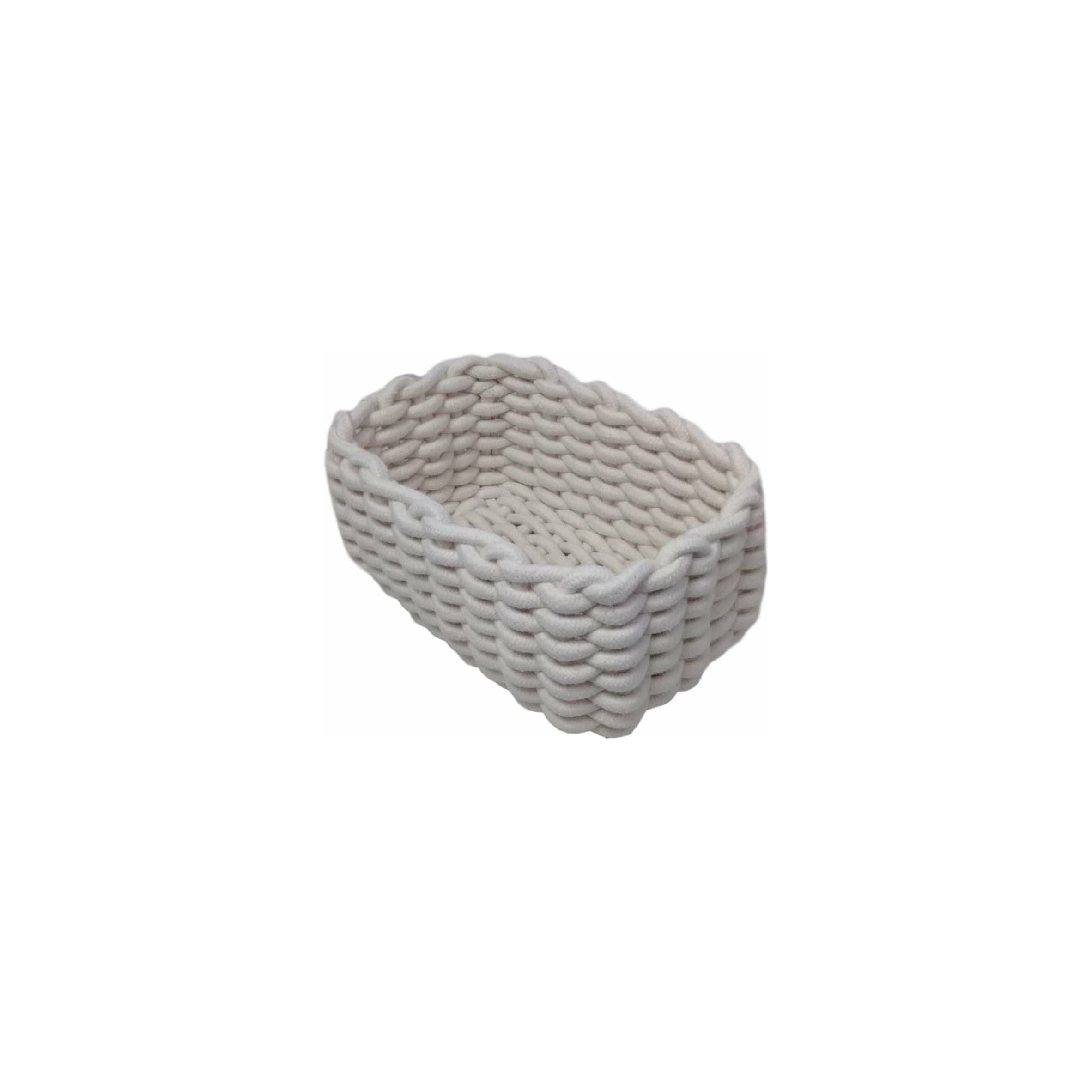 Cotton Rope Storage Basket Grey or Cream - Dollars and Sense