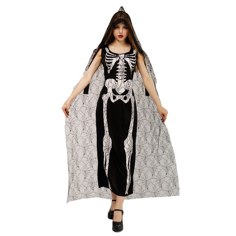 Halloween Ladies Skeleton Cape Costume| Dollars and Sense