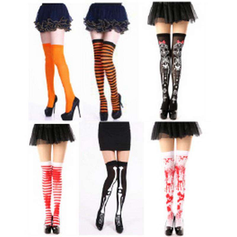 Halloween Thigh High Socks