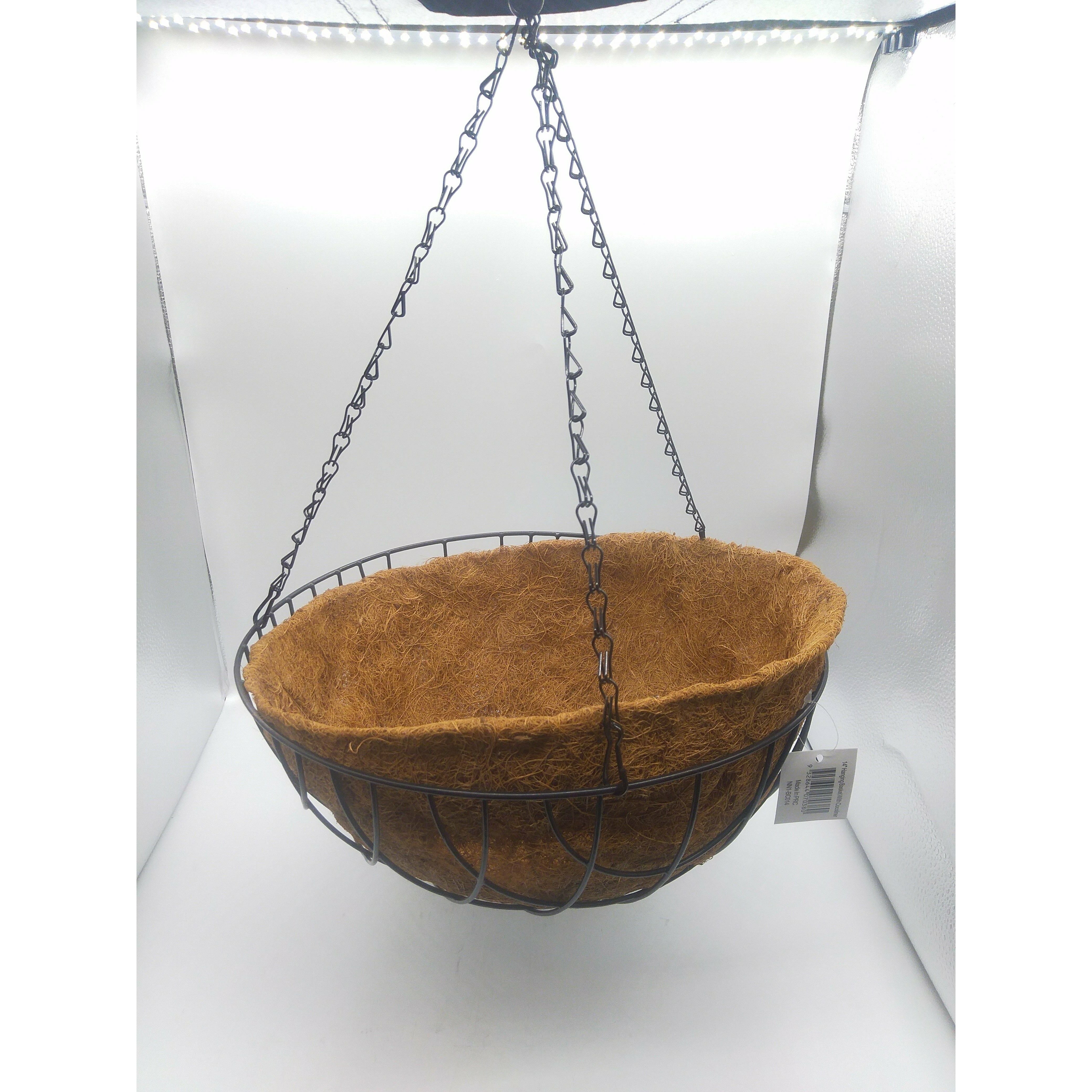 Hanging Planter Basket with Coconut Liner 35cm - Dollars and Sense