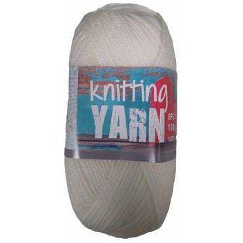Knitting Yarn 8 Ply Cream 100gm - Dollars and Sense