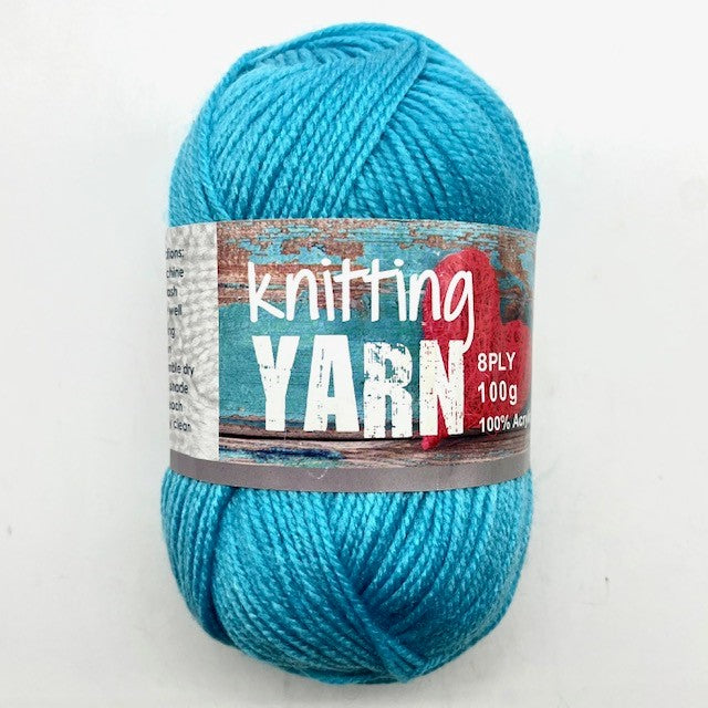 Knitting Yarn Turquoise 8 Ply 100g - Dollars and Sense