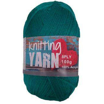 Knitting Yarn 8 Ply Teal 100gm - Dollars and Sense